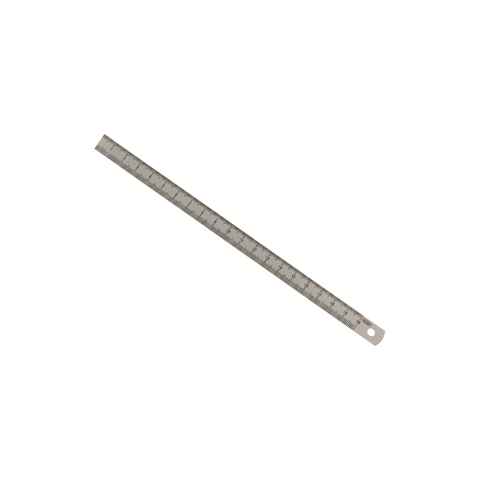 PREISSER/派尔沙 公制不锈钢直尺 不锈钢弹簧带钢・ECⅡ级 15*0.5mm 0460 224 1把